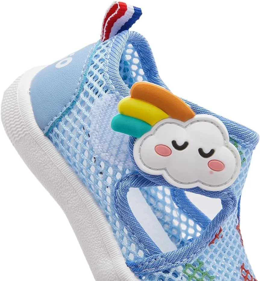 Kuner Baby Sandals Non-Slip Soft Sole Toddler Water Shoes Breathable Mesh Boys and Girls Toddler Sandals Lightweight Baby First Walking Shoes