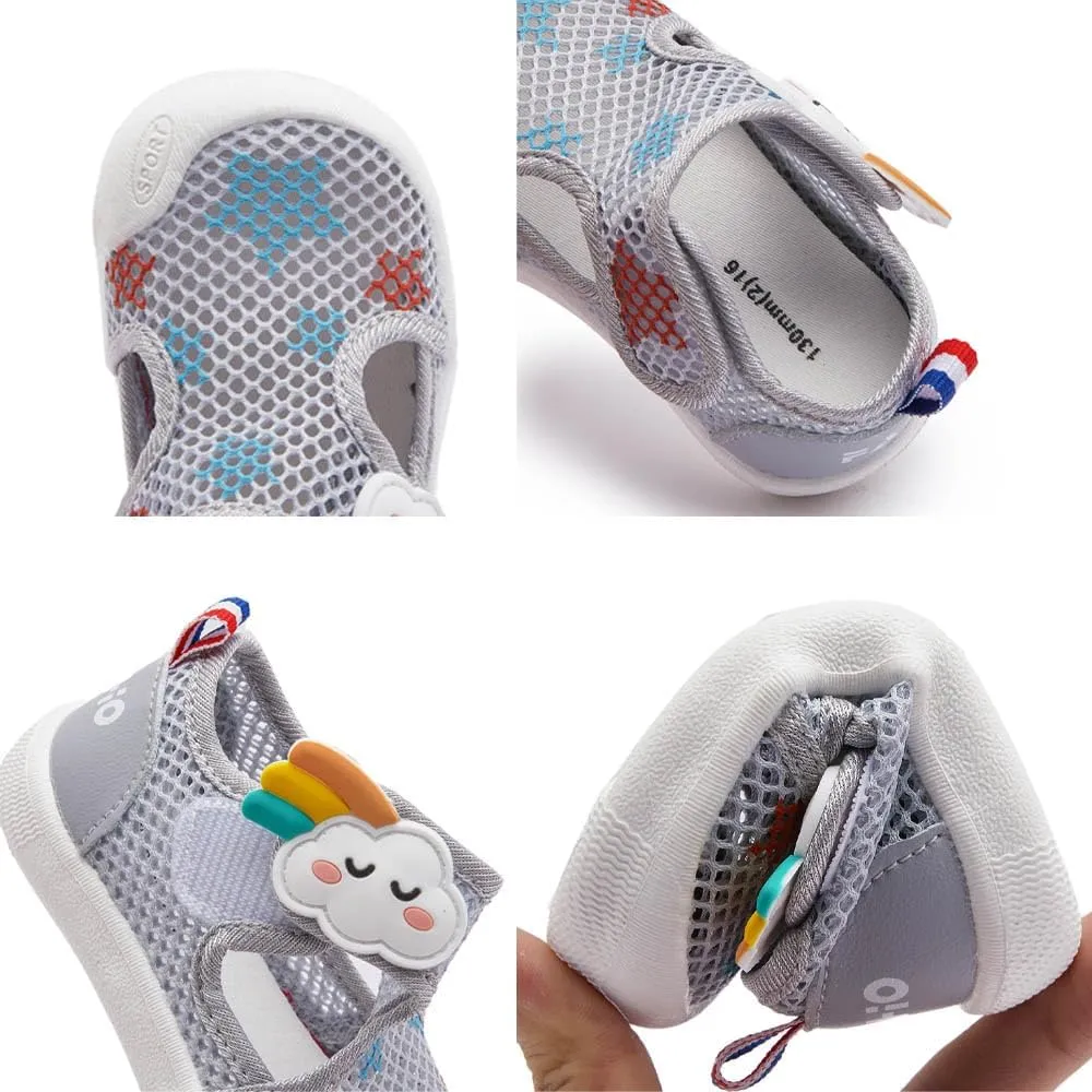 Kuner Baby Sandals Non-Slip Soft Sole Toddler Water Shoes Breathable Mesh Boys and Girls Toddler Sandals Lightweight Baby First Walking Shoes