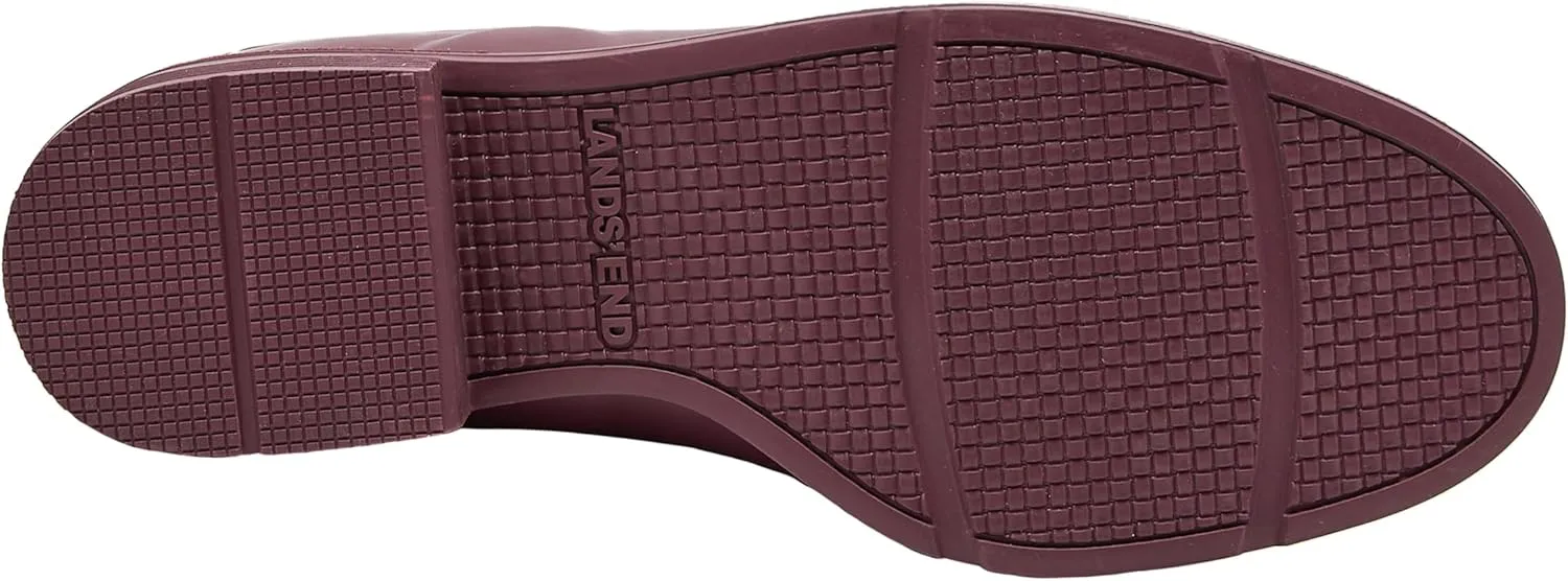 Lands' End Waterproof Rain Boots for Women, Comfortable Ankle Chelsea Boots Women, Burgundy or Black Womens Rain Boots Size 6 to 11