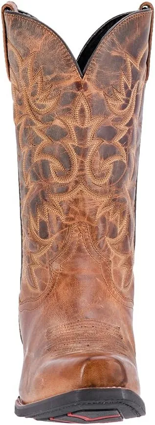 Laredo Mens Bryce Graphic Square Toe Dress Boots Mid Calf - Brown