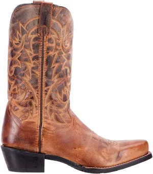 Laredo Mens Bryce Graphic Square Toe Dress Boots Mid Calf - Brown