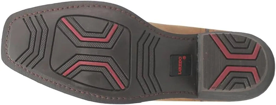 Laredo Mens Frontier Embroidered Square Toe Pull On Casual Boots Mid Calf - Brown