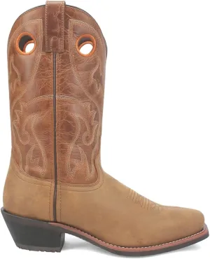 Laredo Mens Frontier Embroidered Square Toe Pull On Casual Boots Mid Calf - Brown