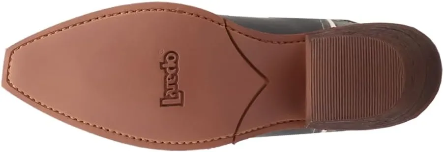 Laredo Womens Carly Embroirdered Snip Toe Pull On Casual Boots Mid Calf Low Heel 1-2" - Brown
