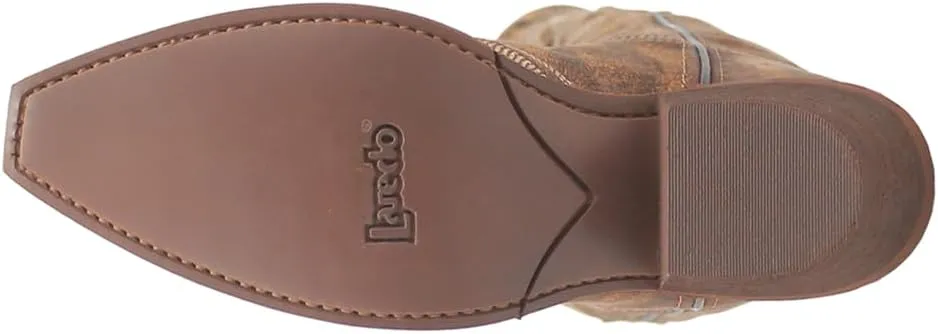 Laredo Womens Emmylee Embroidered Snip Toe Casual Boots Mid Calf Low Heel 1-2" - Brown