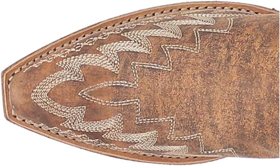 Laredo Womens Emmylee Embroidered Snip Toe Casual Boots Mid Calf Low Heel 1-2" - Brown