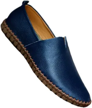 Large Size Men's Elegant Loafers - Spring/Summer Comfort | Superfine Fiber Leather, Non-Slip and Breathable Slip-On Shoes for Casual or Formal Wear