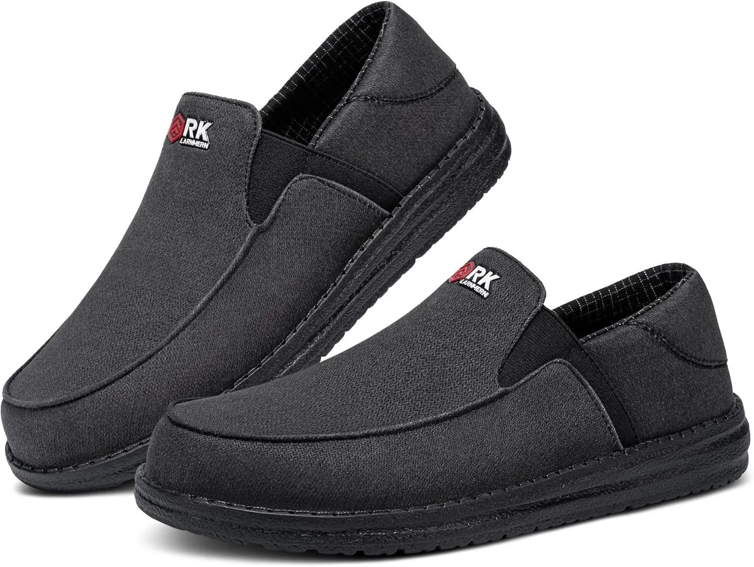 LARNMERN Steel Toe Loafers Women Lightweight Comfortable Slip On Walking Casual Flats Sneakers Work Safety Shoes
