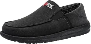 LARNMERN Steel Toe Loafers Women Lightweight Comfortable Slip On Walking Casual Flats Sneakers Work Safety Shoes