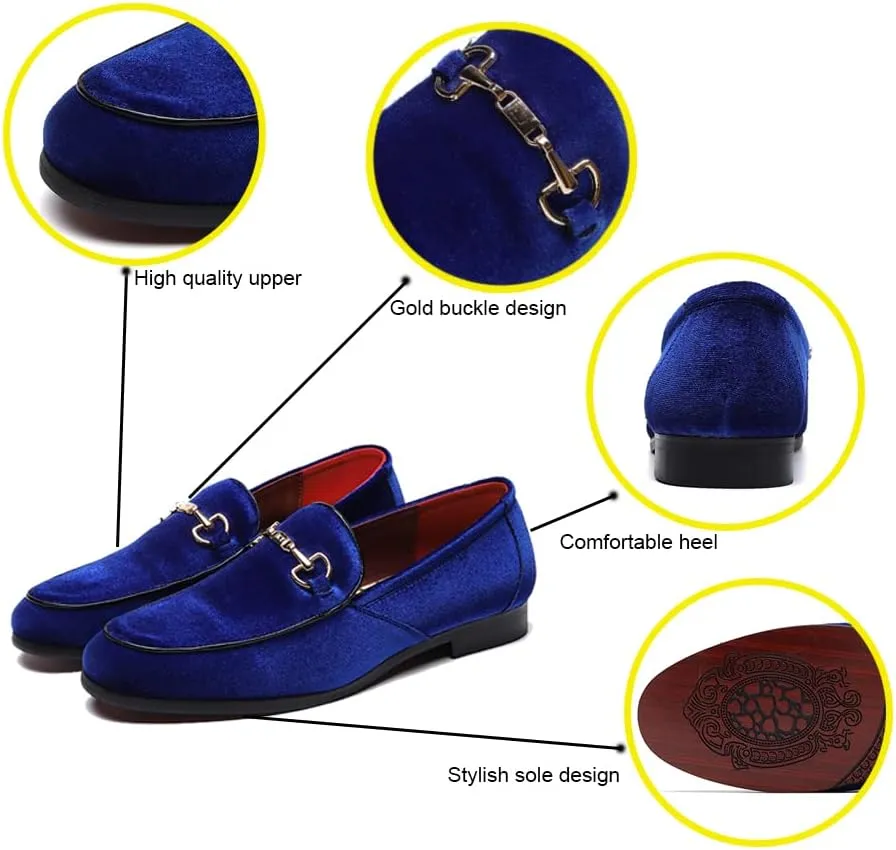 LCQL Men's Luxury Velvet Penny Loafer Shoes Noble Slip-on Suede Loafers Smoking Slippers Plus Size 7-13