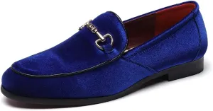 LCQL Men's Luxury Velvet Penny Loafer Shoes Noble Slip-on Suede Loafers Smoking Slippers Plus Size 7-13
