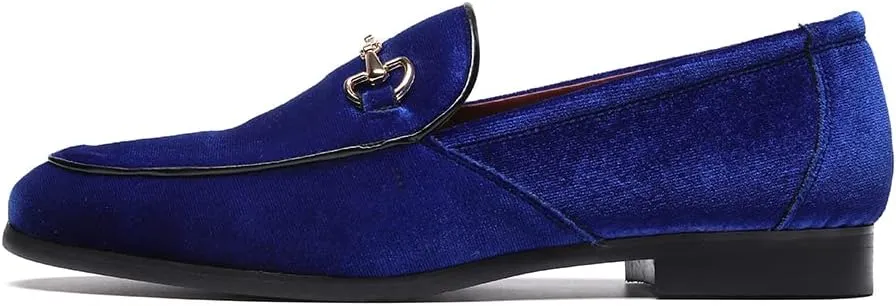 LCQL Men's Luxury Velvet Penny Loafer Shoes Noble Slip-on Suede Loafers Smoking Slippers Plus Size 7-13