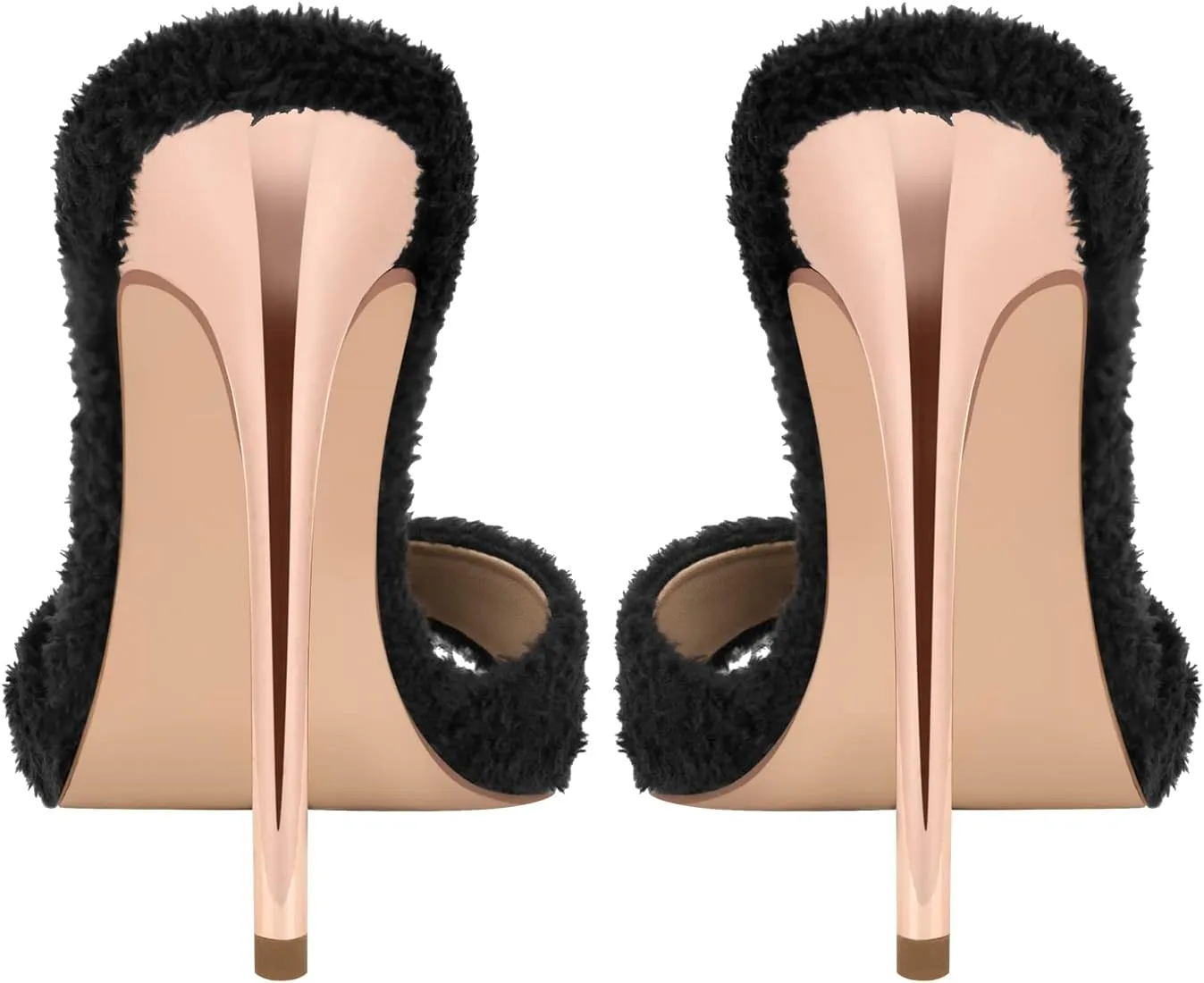 LISHAN Women's Pointed Toe Mules High Heels