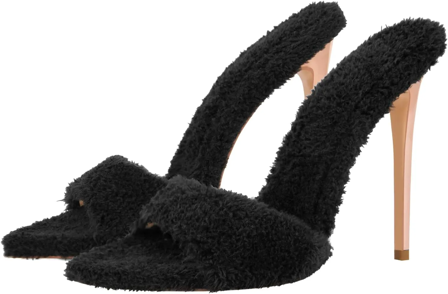 LISHAN Women's Pointed Toe Mules High Heels