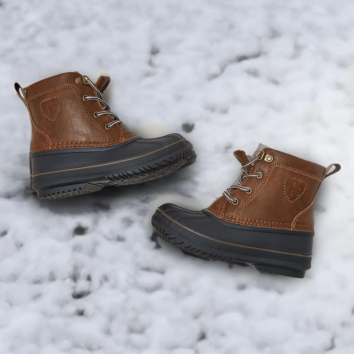LONDON FOG Warrington Snow Boots for Kids - Insulated Waterproof Winter Snow Duck Boots for Boys and Girls - Little Kid and Big Kid Sizes 11 to 7