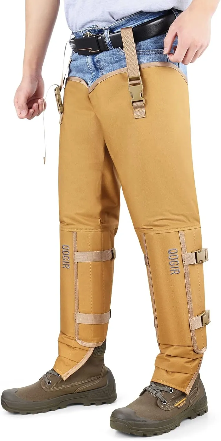LUCKY CLOVER Total Protection Snake Chaps: Waterproof Snake Proof Chaps, Durable Briar-Proof Hunting Chaps