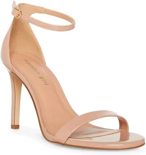 Madden Girl Women's Brazen Heeled Sandal, Dark Nude Patent, 8.5