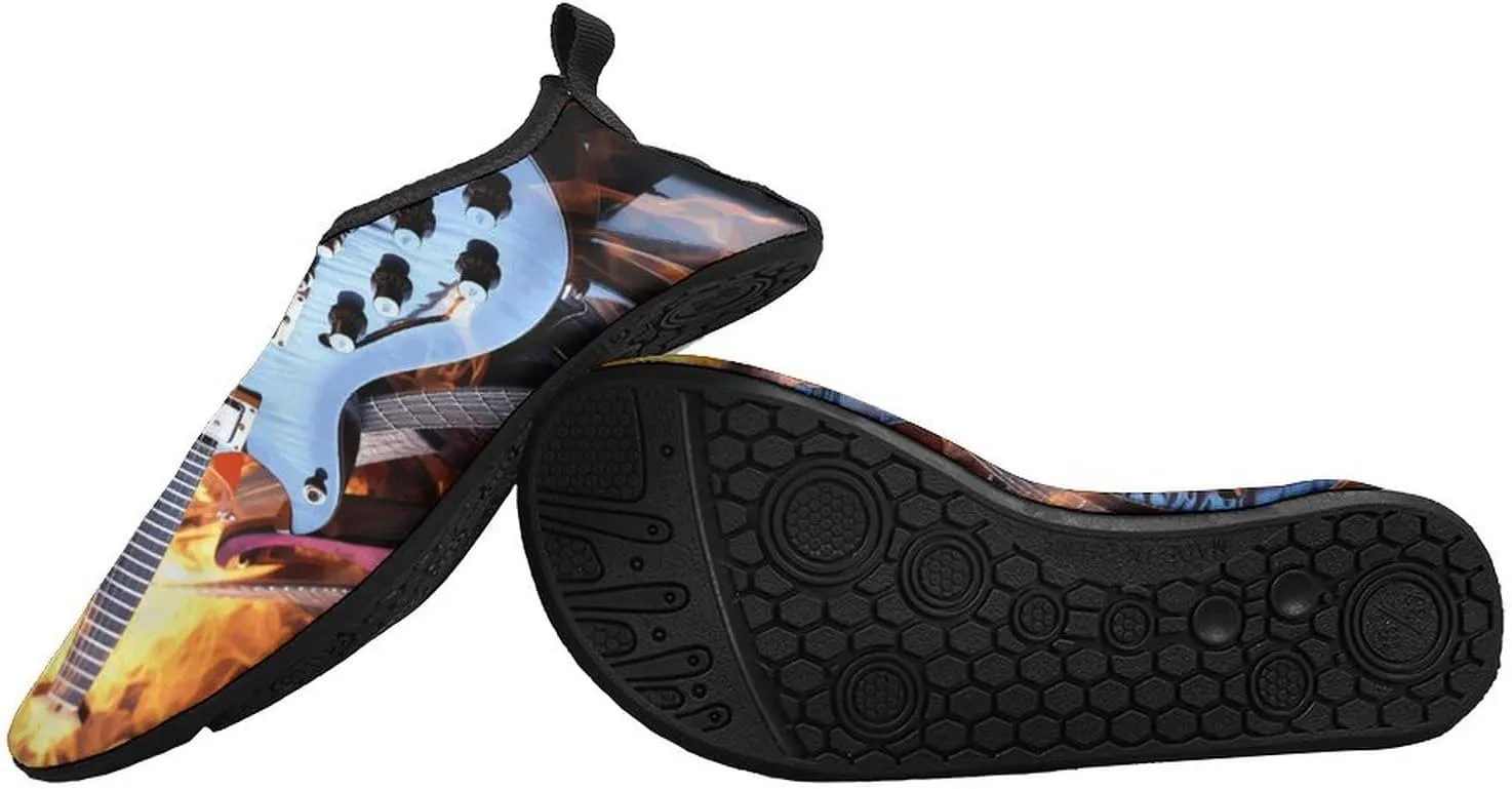 Magic Electric Guitar Music Water Shoes for Women Men Quick-Dry Non Slip Barefoot Aqua Socks Swim Rock Climbing Pool Shoes Socks Sports Shoes Athletic Must Haves Outdoor Gear