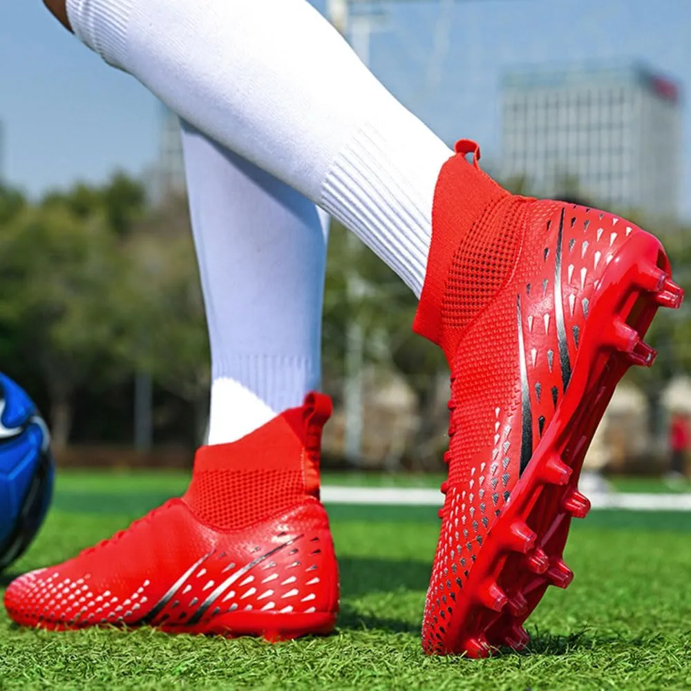Maylrvjv Men's Soccer Cleats Football Shoes Breathable Non-Slip Outdoor/Indoor/Competition/Training Futsal Sneakers