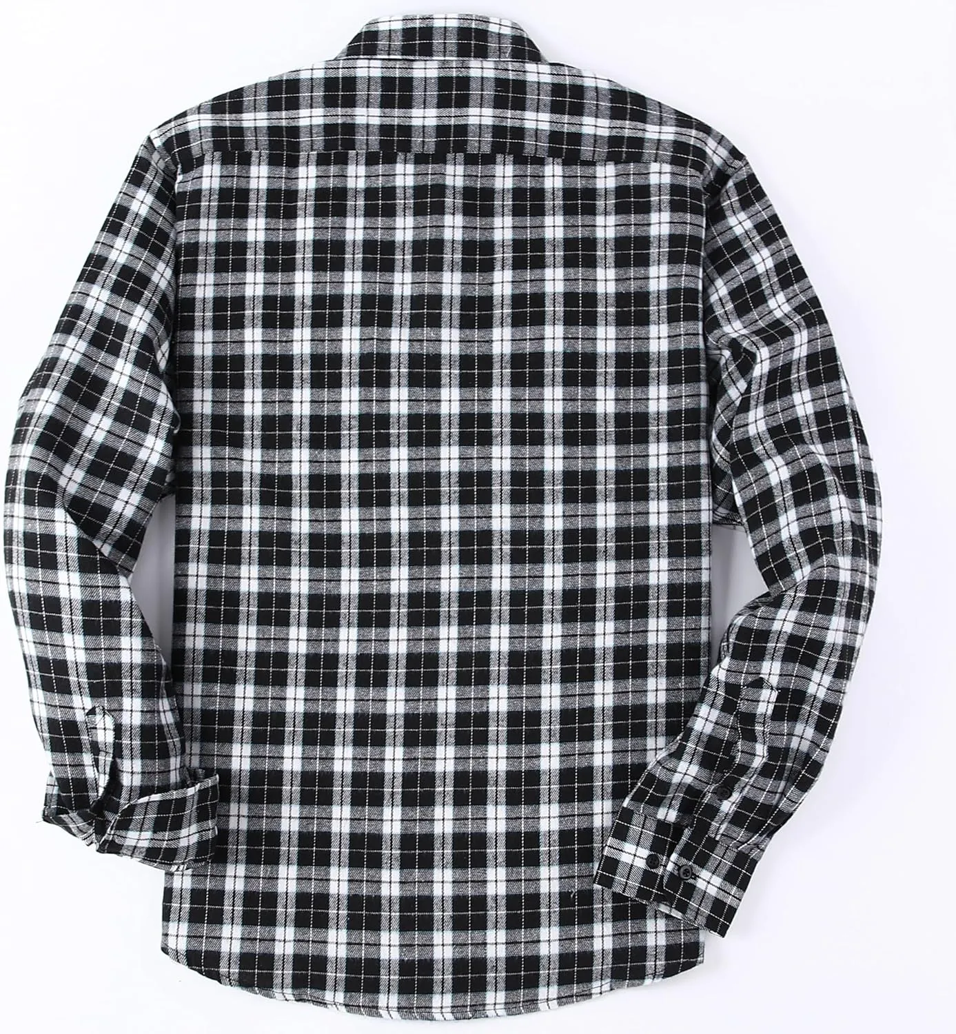 MCEDAR Men’s Plaid Flannel Shirts-Long Sleeve Casual Button Down Slim Fit Outfit for Camp Hanging Out or Work