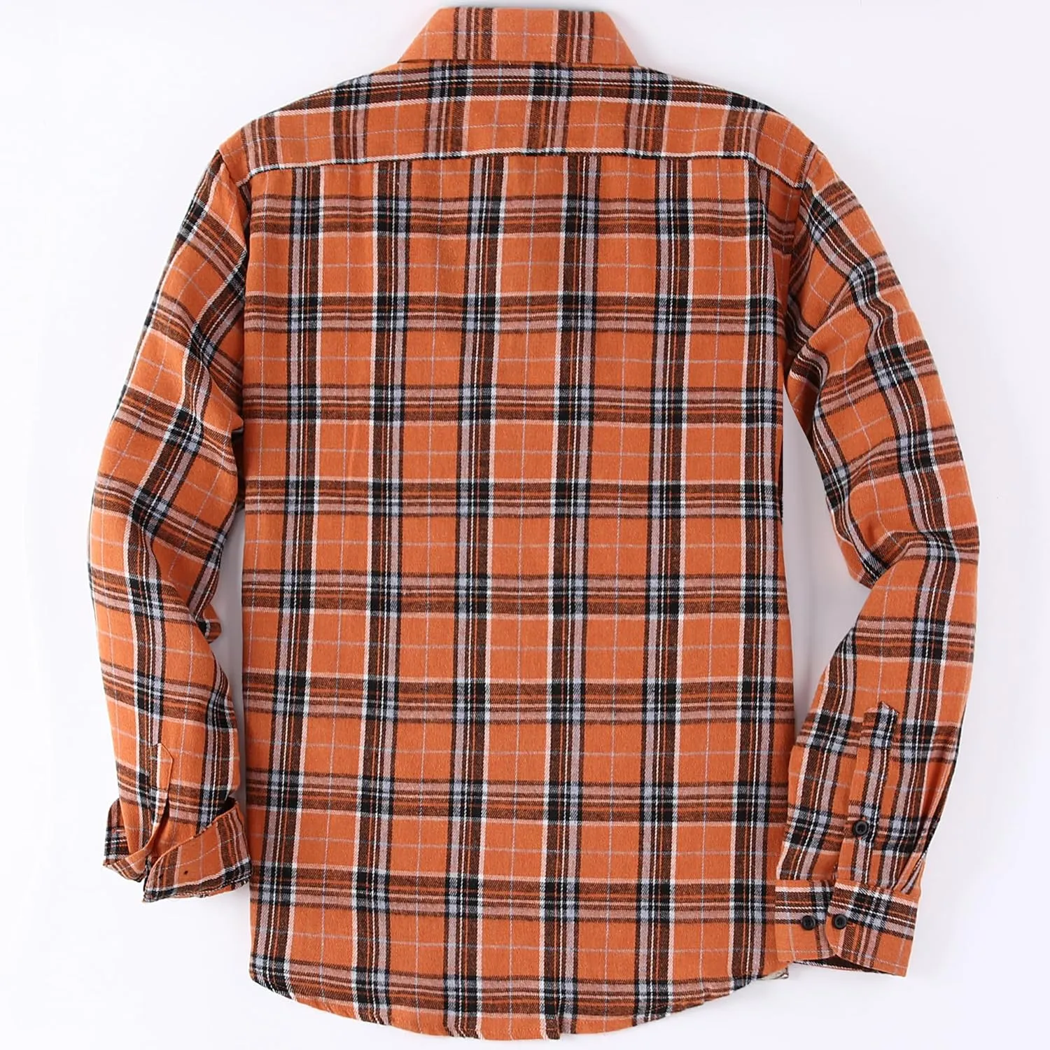MCEDAR Men’s Plaid Flannel Shirts-Long Sleeve Casual Button Down Slim Fit Outfit for Camp Hanging Out or Work