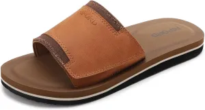 Mens Adjustable Slides Sandals Slip On Sandals Comfortable Athletic Anti-Slip Slides