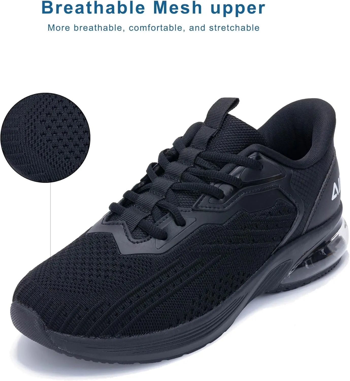 Mens Air Running Shoes Non-slip Tennis Shoes Lightweight Breathable Workout Athletic Sneakers for Jogging Gym