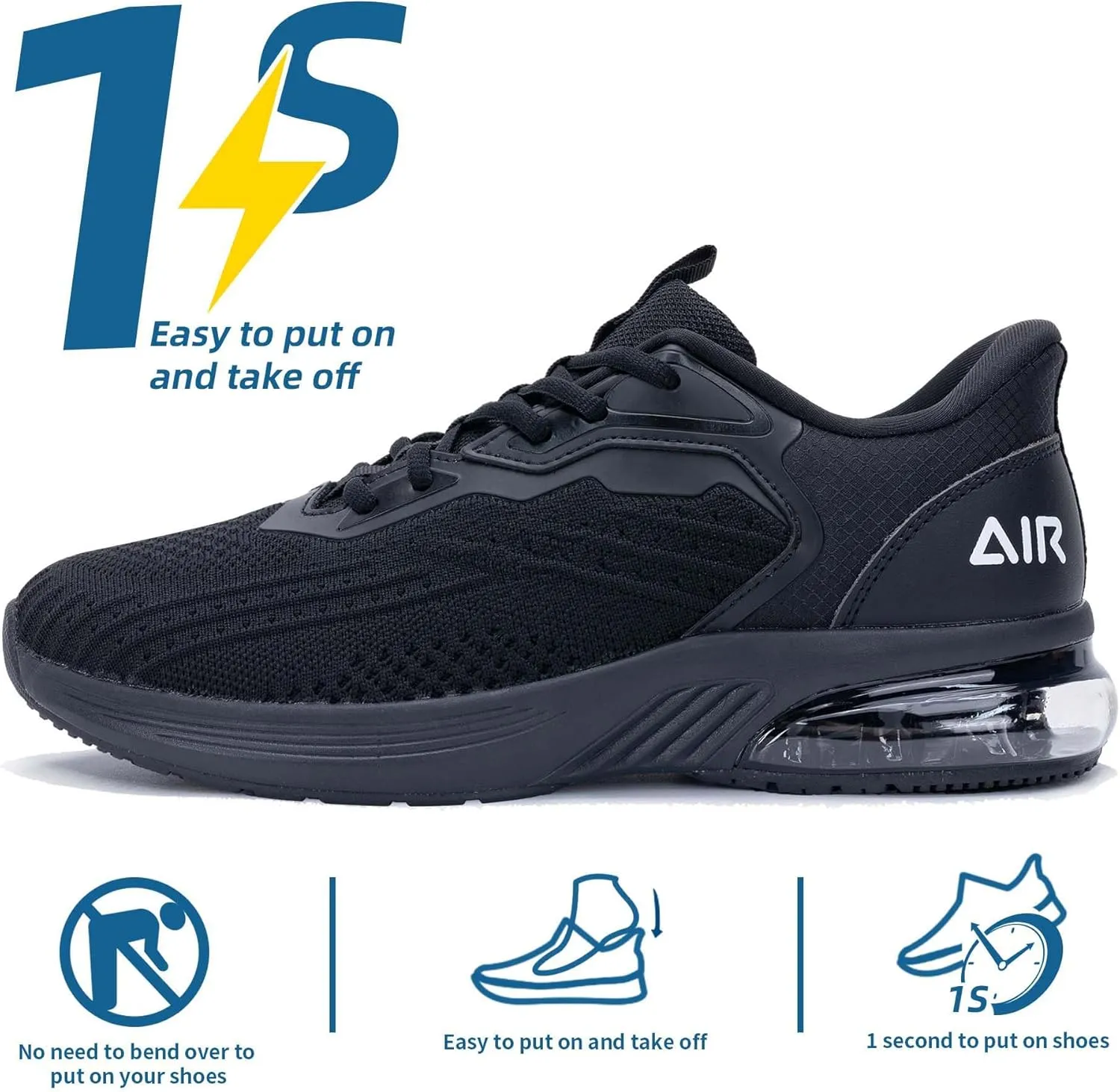 Mens Air Running Shoes Non-slip Tennis Shoes Lightweight Breathable Workout Athletic Sneakers for Jogging Gym