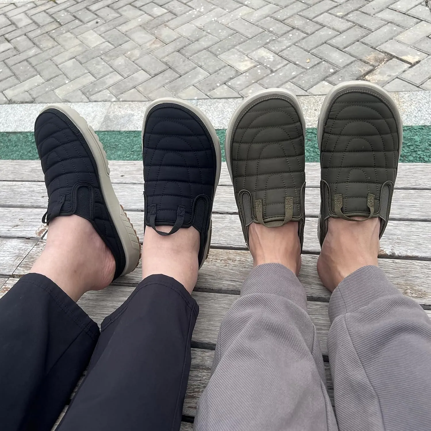 Men's Arch Support Slippers Orthopedic Plantar Fasciitis Relief Slip-On Indoor Outdoor Camping Walking Loafers Casual House Shoes
