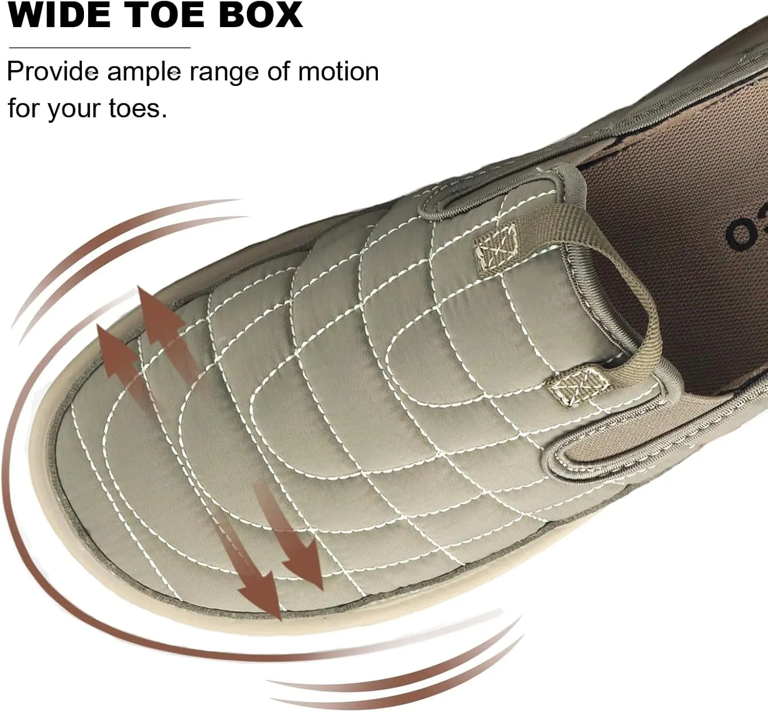 Men's Arch Support Slippers Orthopedic Plantar Fasciitis Relief Slip-On Indoor Outdoor Camping Walking Loafers Casual House Shoes