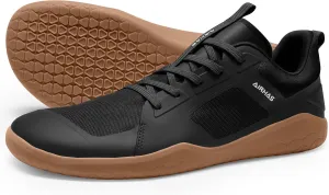Men's Barefoot Shoes Zero Drop Workout Minimalist Gym Shoes for Men Deadlift Cross Training Sneakers (Black/Gum,8.0)