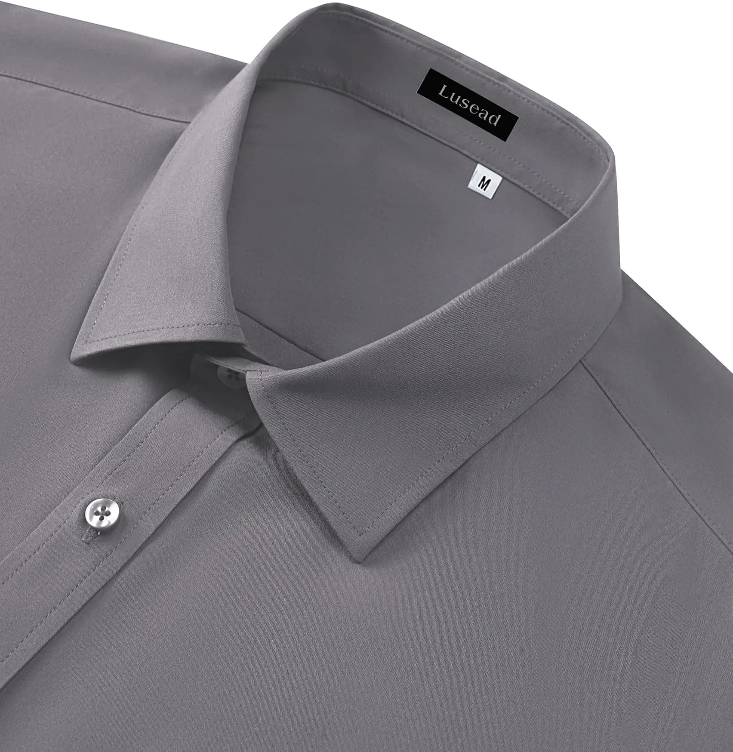 Men's Dress Shirts Long Sleeve Stretch Regular Fit Casual Formal Wedding Wrinkle Free Button Down Shirt with Pocket