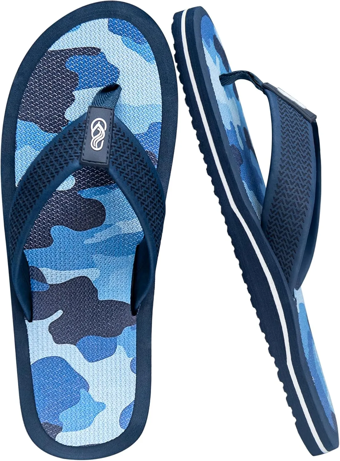 Men's Flip Flops & Sandals with Arch Support - Non-Slip Textured Sole,Waterproof for Beach