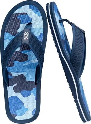 Men's Flip Flops & Sandals with Arch Support - Non-Slip Textured Sole,Waterproof for Beach
