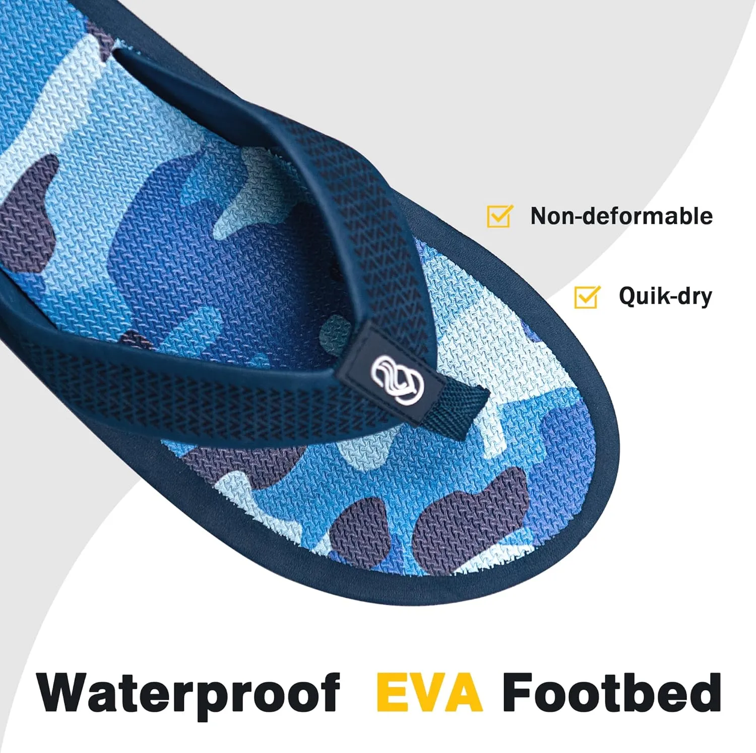 Men's Flip Flops & Sandals with Arch Support - Non-Slip Textured Sole,Waterproof for Beach