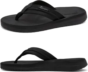 Men's Flip Flops with Orthotic Arch Support - Lightweight Thong Sandals for Plantar Fasciitis & Flat Feet, Water Friendly Slip-Resistant Pool Summer Beach Slides, Beach, Gym