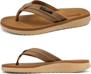 Men's Flip Flops with Orthotic Arch Support - Lightweight Thong Sandals for Plantar Fasciitis & Flat Feet, Water Friendly Slip-Resistant Pool Summer Beach Slides, Beach, Gym