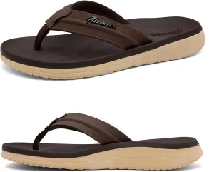 Men's Flip Flops with Orthotic Arch Support - Lightweight Thong Sandals for Plantar Fasciitis & Flat Feet, Water Friendly Slip-Resistant Pool Summer Beach Slides, Beach, Gym