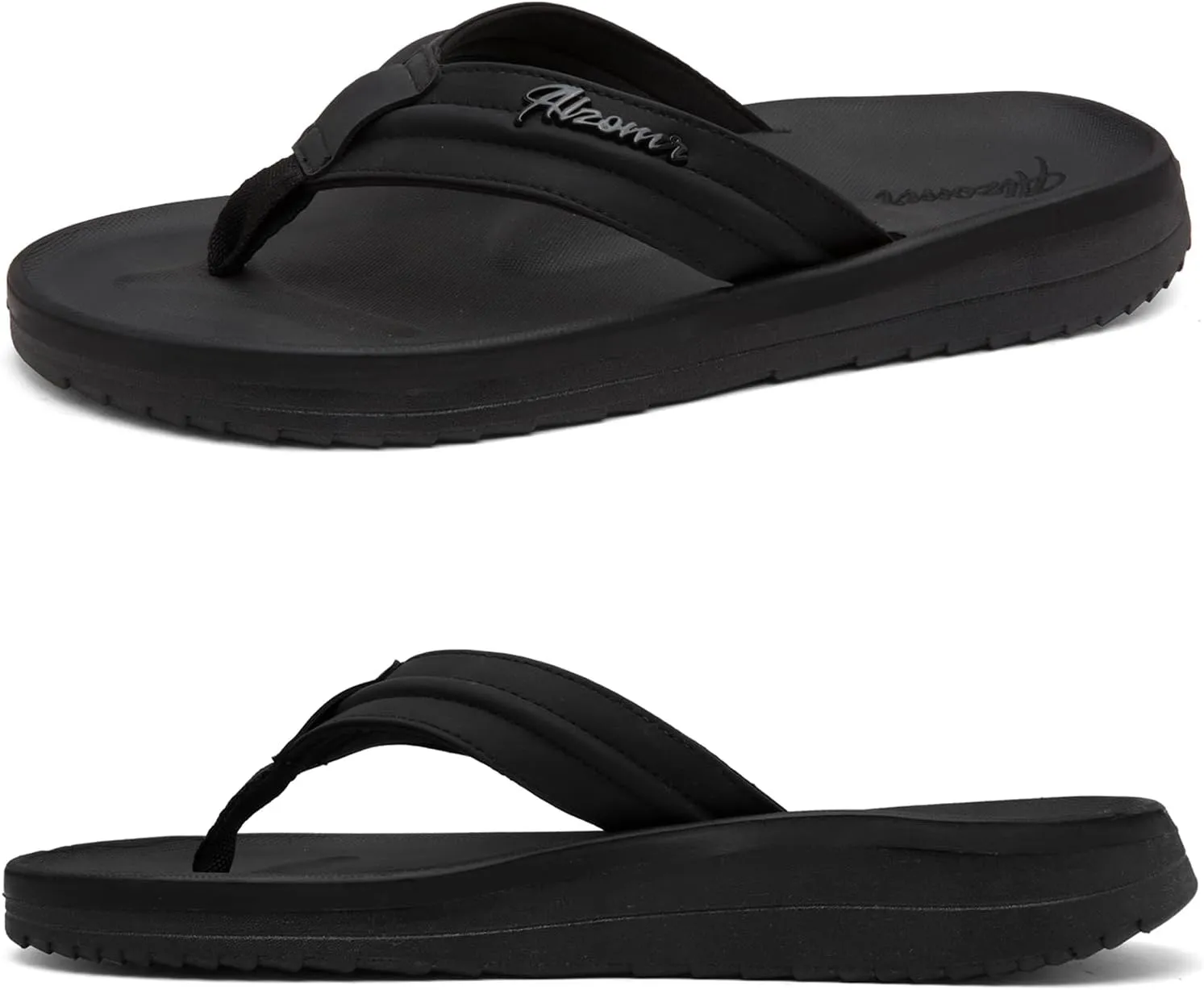 Men's Flip Flops with Orthotic Arch Support - Lightweight Thong Sandals for Plantar Fasciitis & Flat Feet, Water Friendly Slip-Resistant Pool Summer Beach Slides, Beach, Gym
