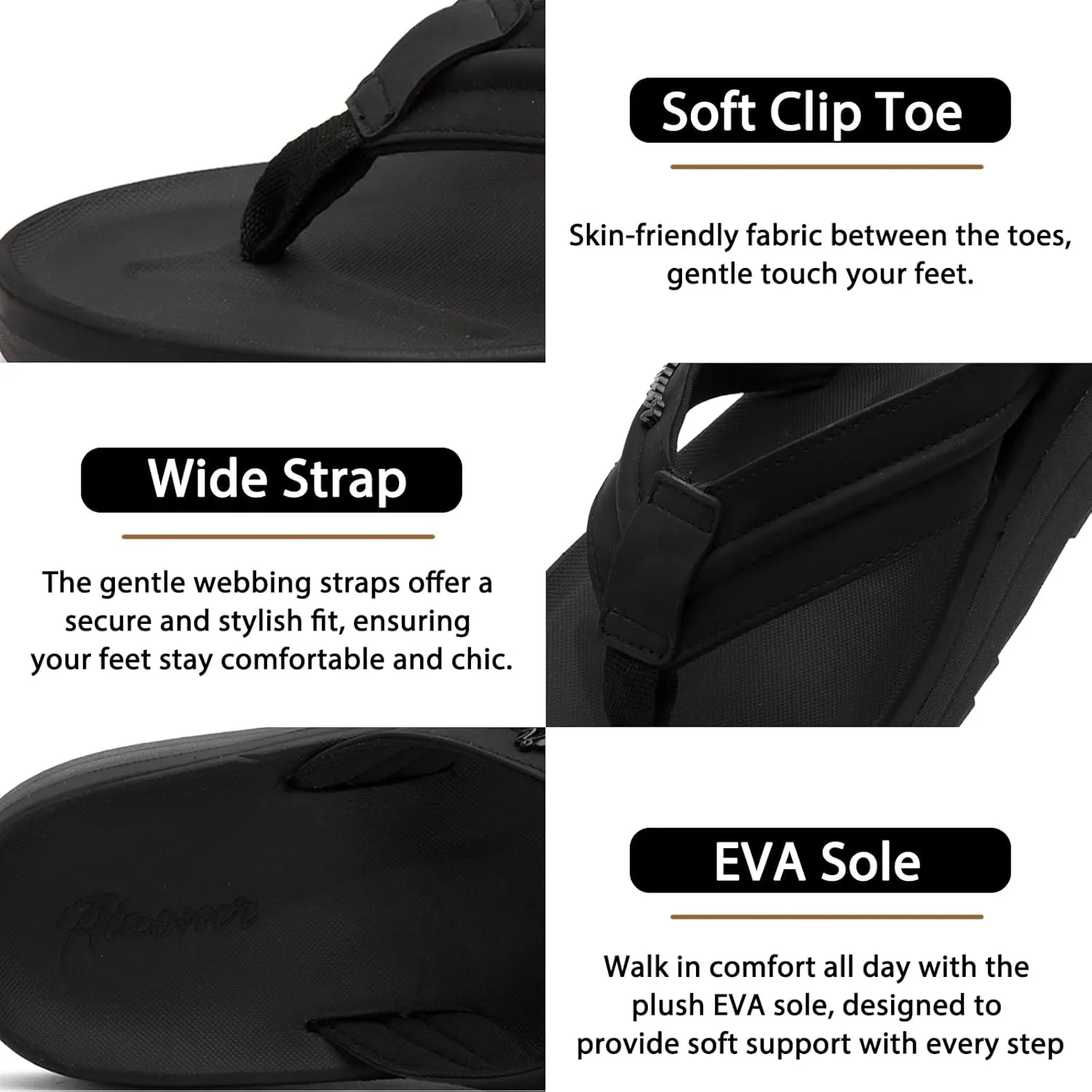 Men's Flip Flops with Orthotic Arch Support - Lightweight Thong Sandals for Plantar Fasciitis & Flat Feet, Water Friendly Slip-Resistant Pool Summer Beach Slides, Beach, Gym