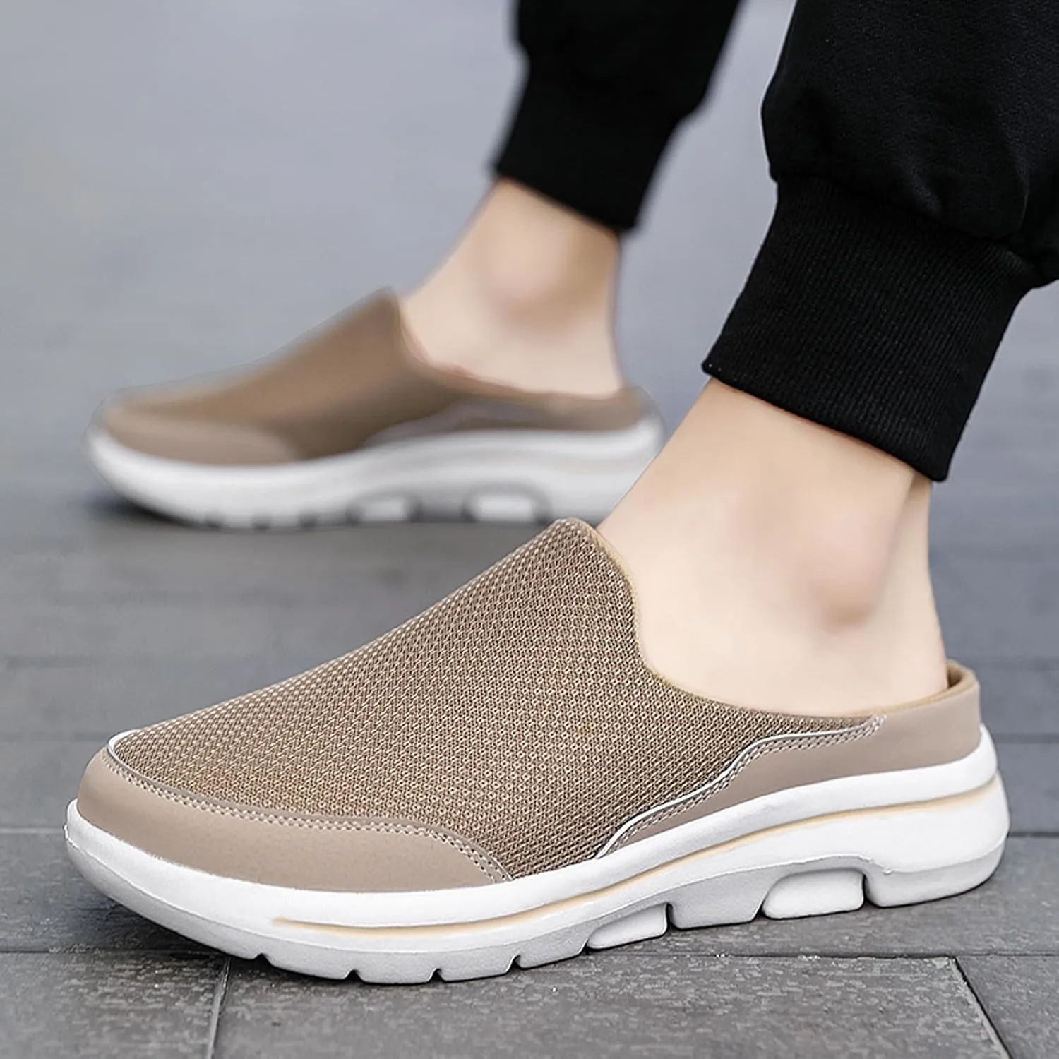 Men's Garden Shoes Casual Clogs Women's House Slippers Outdoor Anti-Skid Sole Comfort Slip-On Walking Mules