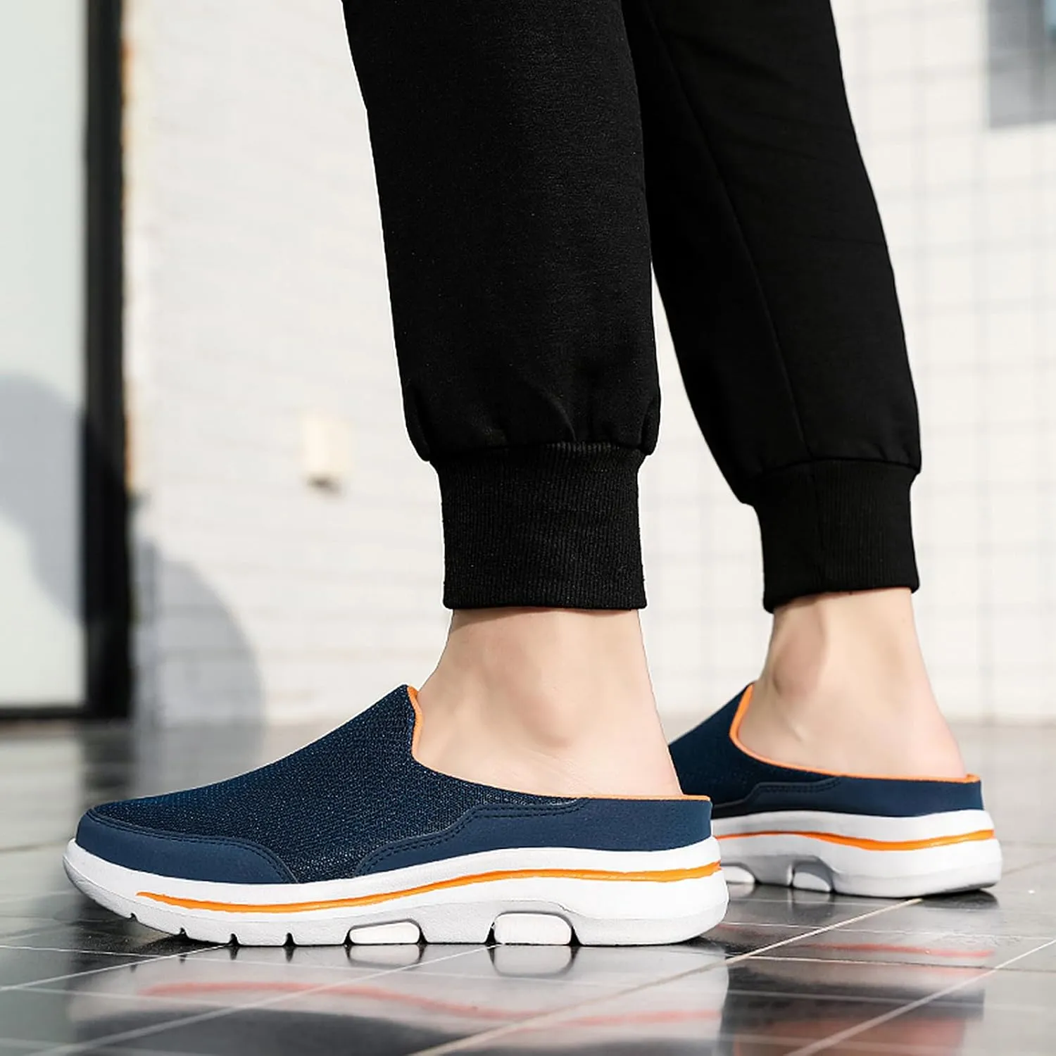 Men's Garden Shoes Casual Clogs Women's House Slippers Outdoor Anti-Skid Sole Comfort Slip-On Walking Mules