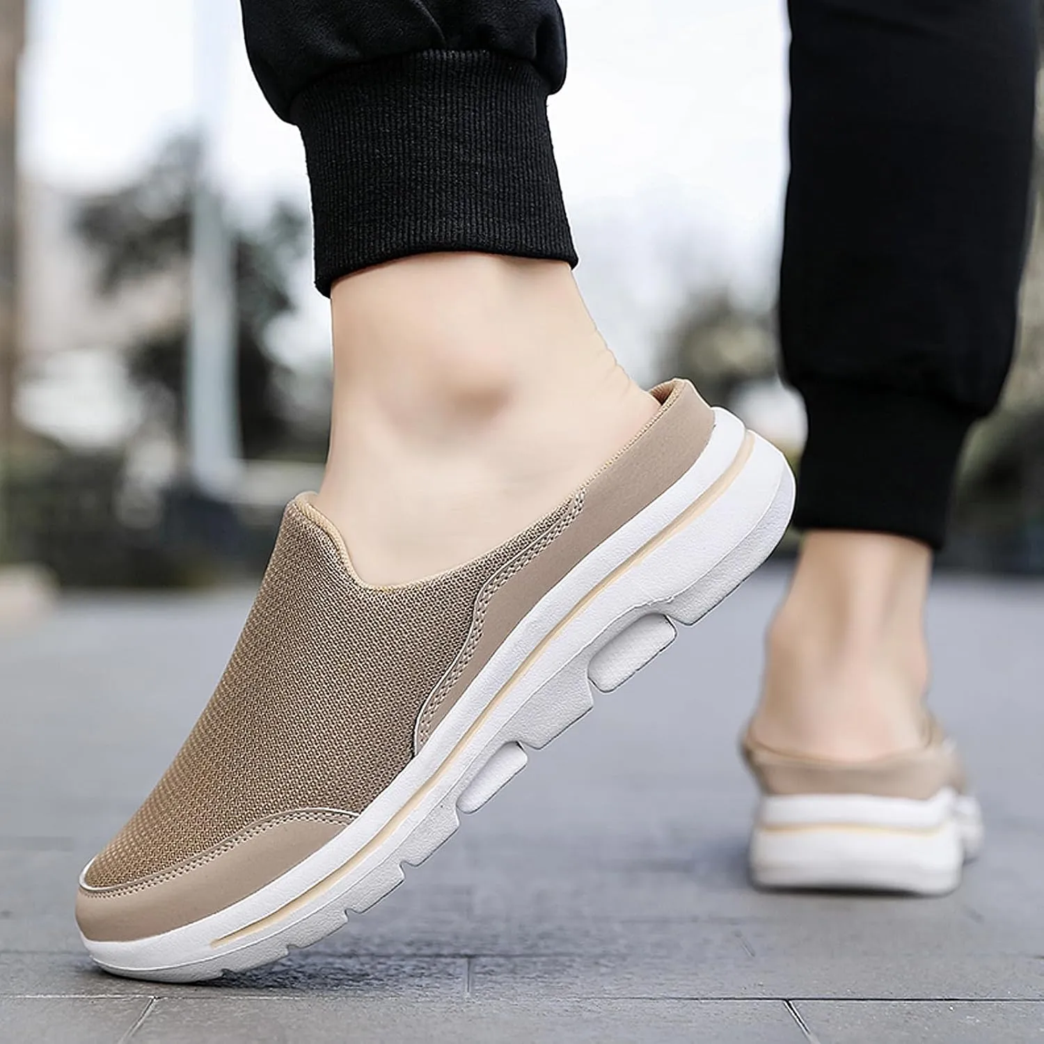 Men's Garden Shoes Casual Clogs Women's House Slippers Outdoor Anti-Skid Sole Comfort Slip-On Walking Mules