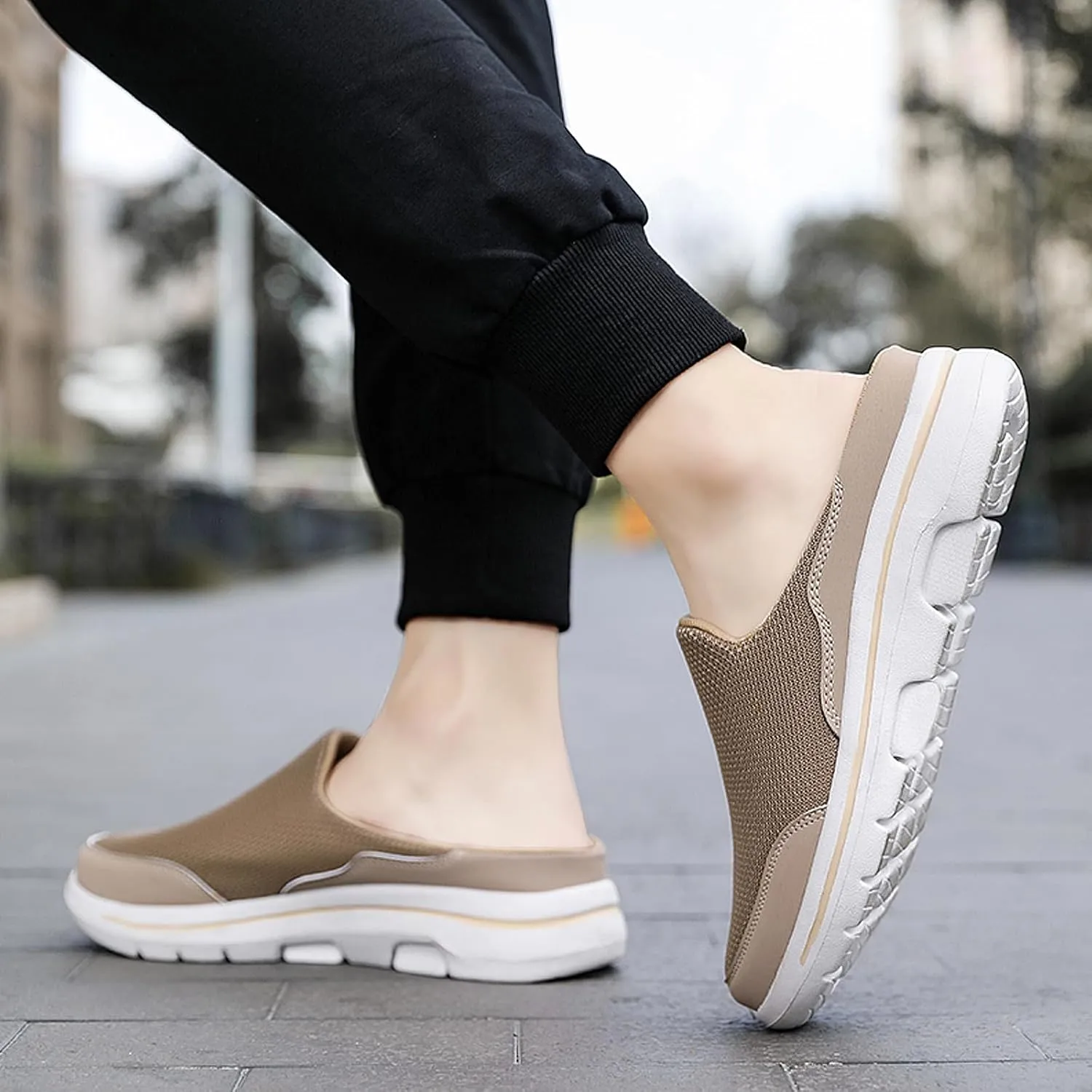 Men's Garden Shoes Casual Clogs Women's House Slippers Outdoor Anti-Skid Sole Comfort Slip-On Walking Mules