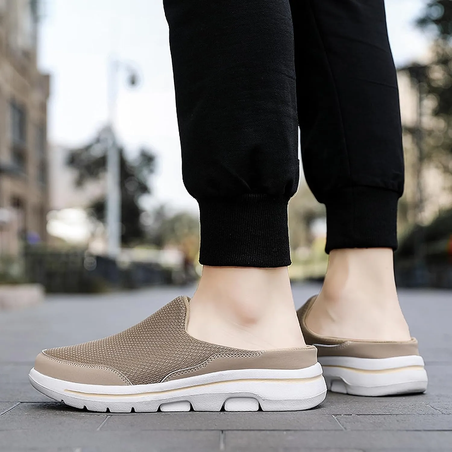 Men's Garden Shoes Casual Clogs Women's House Slippers Outdoor Anti-Skid Sole Comfort Slip-On Walking Mules