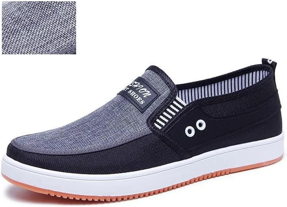 Men's Loafers Casual Slip On Canvas Shoes，Lightweight Breathable Walking Driving Shoes for All Seasons