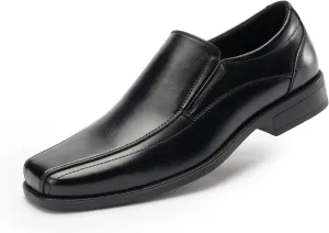 Mens Loafers Slip on Formal Dress Shoes, Microfiber Lined, Square Toe for Work and Casual, Business Oxford Style