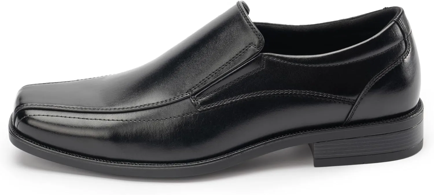 Mens Loafers Slip on Formal Dress Shoes, Microfiber Lined, Square Toe for Work and Casual, Business Oxford Style