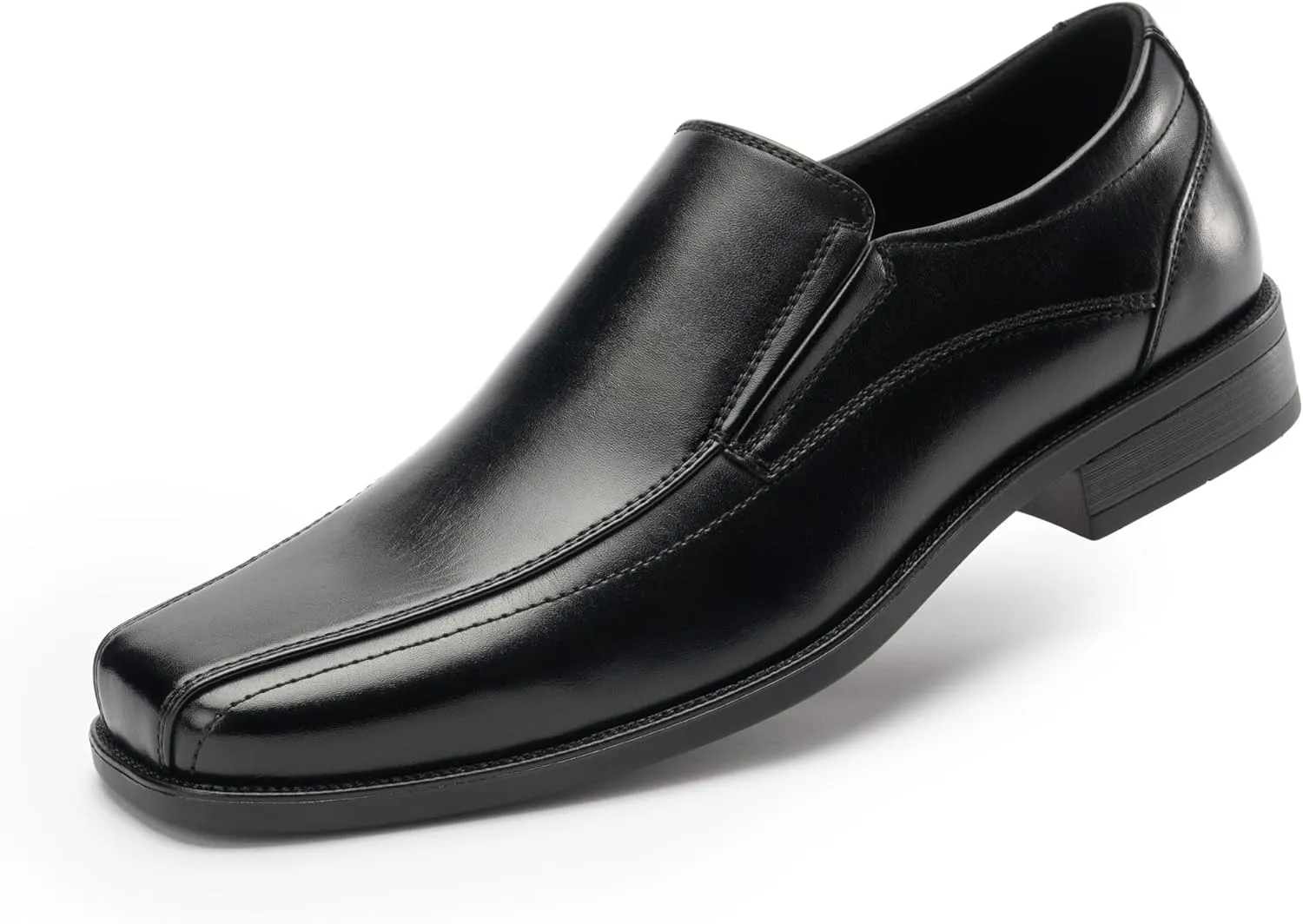 Mens Loafers Slip on Formal Dress Shoes, Microfiber Lined, Square Toe for Work and Casual, Business Oxford Style