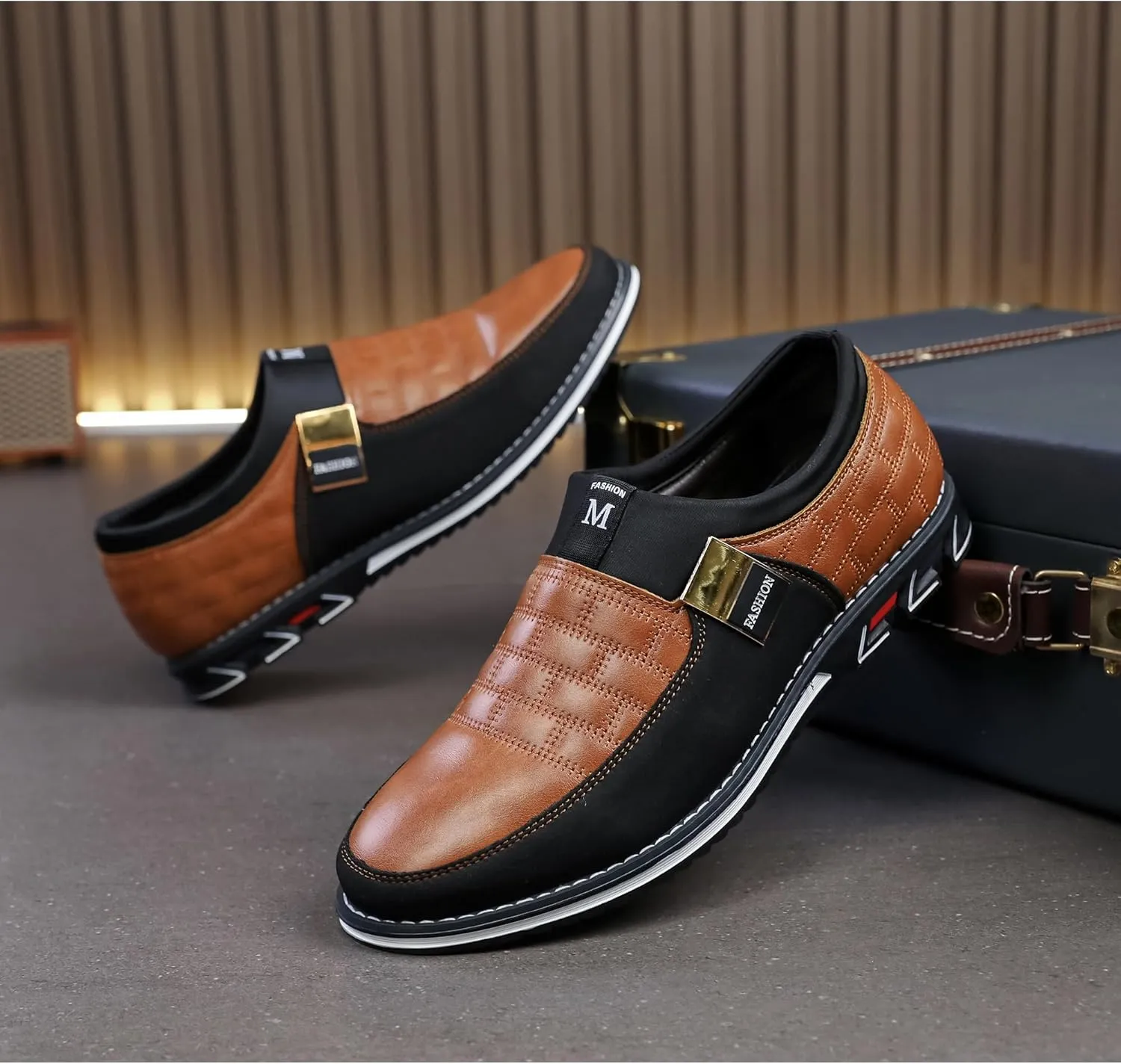 Men's Luxury Modern Oxford Leather Loafers Flat Sneakers Walking Shoes Party Prom Business Office Dress Shoes Size 7-15